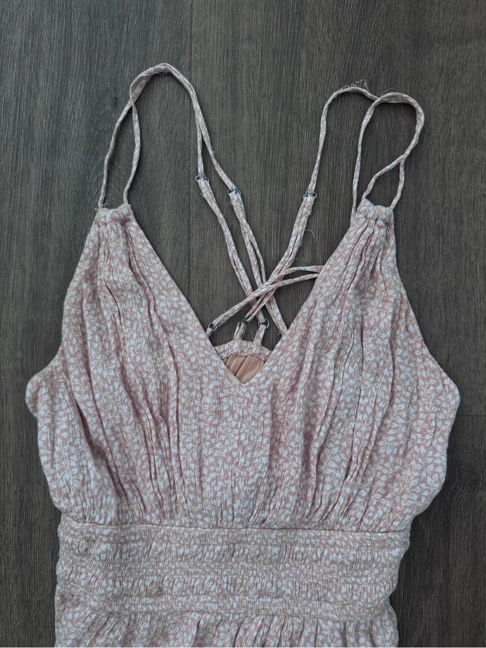Abercrombie & Fitch Pale Pink Printed Maxi Dress